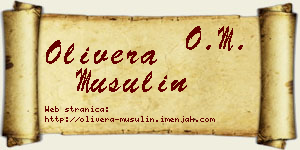 Olivera Musulin vizit kartica